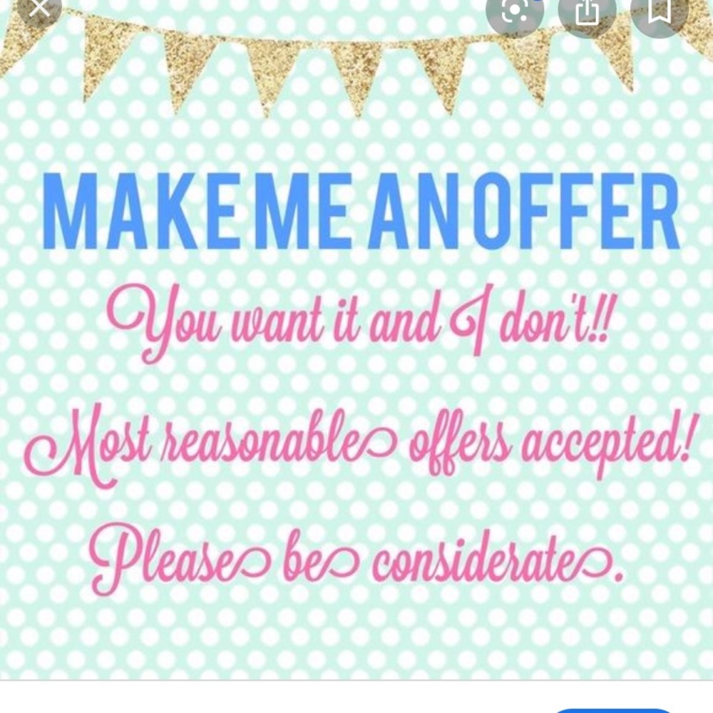All reasonable offers are accepted!
